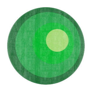 Planche À Découper Cercles Verts Rétro