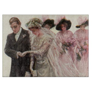 Planche À Découper Cérémonie de mariage victorien vintage de la marié