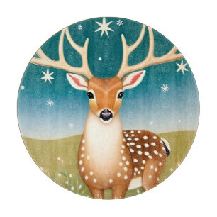Planche À Découper Cerf de Noël mignon