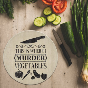 Planche À Découper C'est là que je tue des légumes, du verre