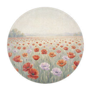 Planche À Découper Champ de coquelicots Prairie de fleurs sauvages