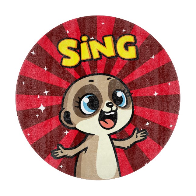 Planche À Découper Chanter Meerkat (Devant)