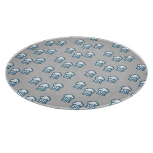 Planche À Découper Chapeaux blancs sur gris