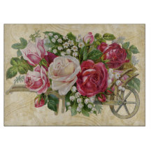 Chariot vintage des roses
