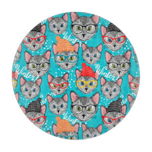 Planche À Découper Chat dans le casquette