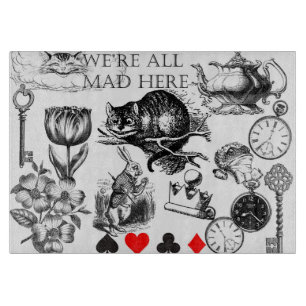 Planche À Découper Chat de Cheshire classique alice au pays des merve