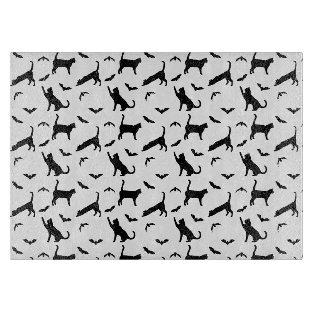 Planche À Découper Chats noirs Chasse Chasse Chauves-souris Motif Hal (Devant)