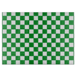 Planche À Découper Checkered blanc et vert