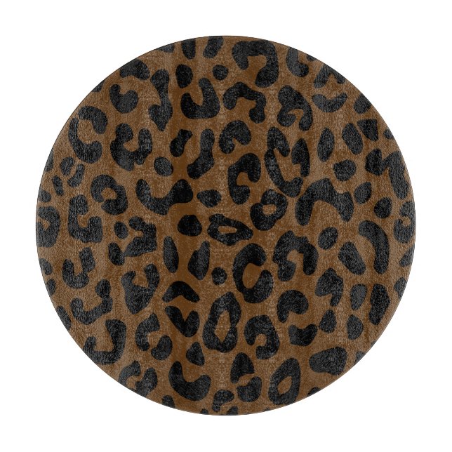 Planche À Découper Cheetah Motif imprimé noir Brown (Devant)