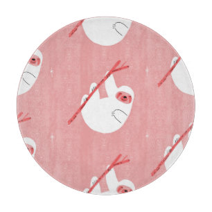 Planche À Découper Chemin rouge Tropical rose Vintage