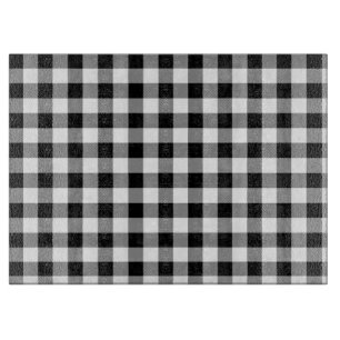 Planche À Découper Chèque de bison noir et blanc