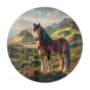 Planche À Découper cheval Clydesdale des Highlands d'Écosse