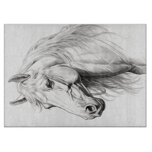 Planche À Découper Cheval de Pékin blanc
