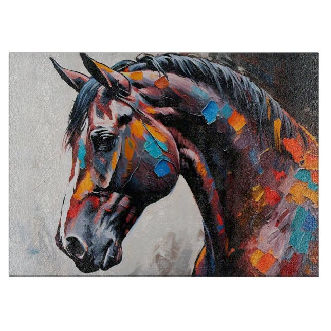 Planche À Découper Cheval de Pékin blanc (Devant)