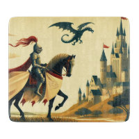 Chevalier médiéval/château de wyvern fantasy