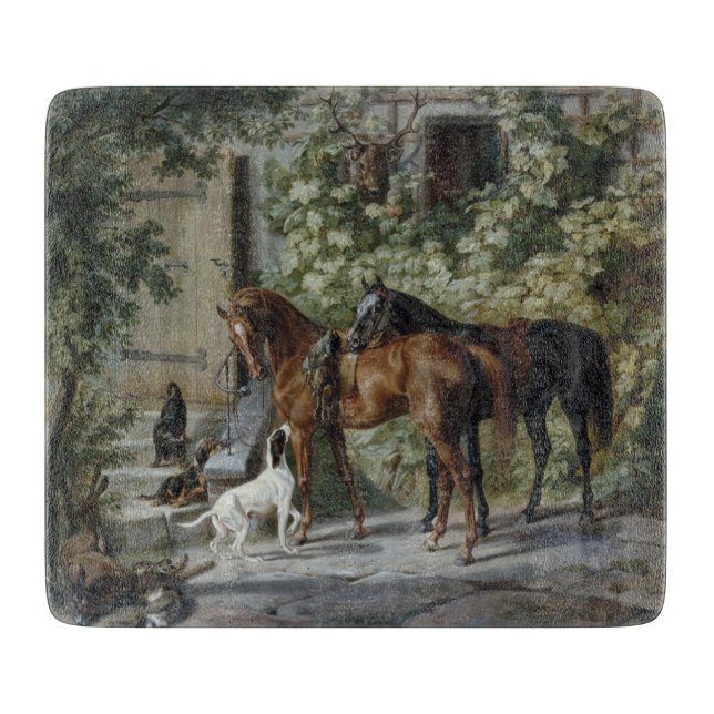 Planche À Découper Chevaux à la Porche (par Albrecht Adam) (Devant)