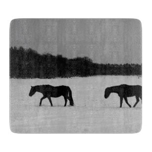 Planche À Découper Chevaux sur Snow cbcn