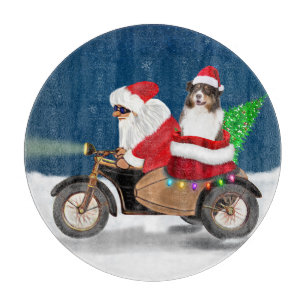 Planche À Découper Chien australien Noël Père Noël