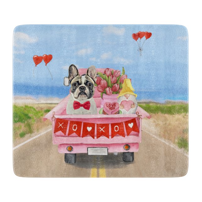 Planche À Découper Chien de la Saint-Valentin (Devant)