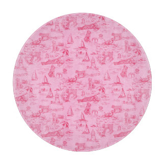 Planche À Découper Chien de Mer Toile Rose