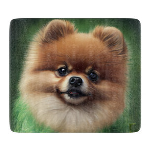 Planche À Découper Chien de Poméranie en tenue de jour St. Patrick