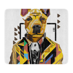 Planche À Découper Chien portant un costume : Art numérique