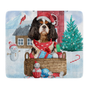 Planche À Découper Chien Roi Cavalier dans la neige Maison de Chien N