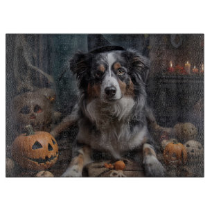 Planche À Découper Chiens de berger australiens Citrouilles Halloween