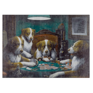 Planche À Découper Chiens jouant au poker Cassius Marcellus Coolidge