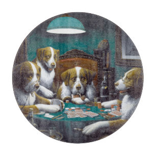 Planche À Découper Chiens jouant au poker Cassius Marcellus Coolidge