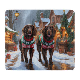 Planche À Découper Chiens Setter Anglais Noël Neige Fêtes
