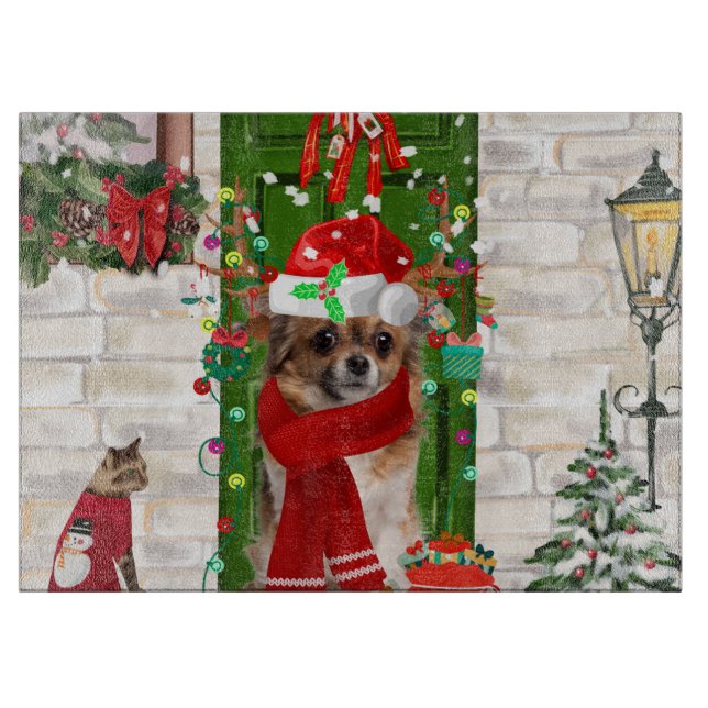 Planche À Découper Chihuahua Chien Noël (Devant)