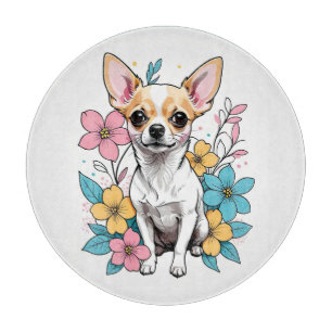 Planche À Découper Chihuahua du printemps