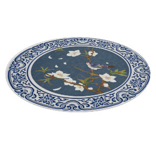 Planche À Découper Chinoiserie vintage Chinese Bird-flower Art