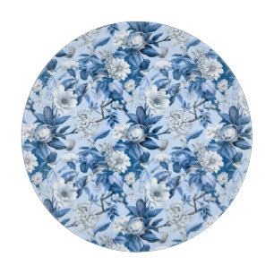 Planche À Découper Chinoserie bleu et blanc Série Design 3