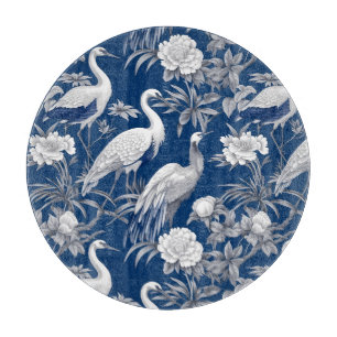 Planche À Découper Chinoserie bleu et blanc Série Design 7