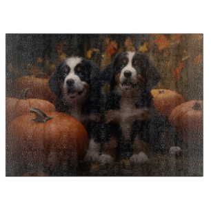Planche À Découper Chiots Montagnard Bernois Délice d'Automne Citroui