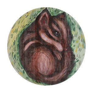 Planche À Découper Chipmunk au printemps
