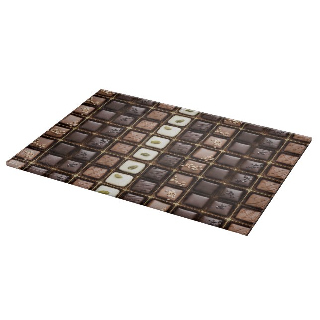 Planche À Découper Chocolat de luxe fait main dans une boîte (Coin)