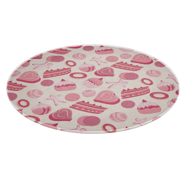 Planche À Découper Chocolat et pâtisseries motif 2 (Coin)