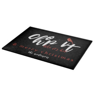Planche À Découper Chop it Like it's Hot Merry Christmas Black