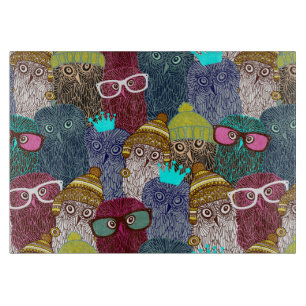 Planche À Découper Chouette dans la couronne