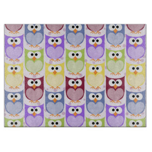 Planche À Découper Chouettes mignonnes, Chouette Motif, Chouettes pou