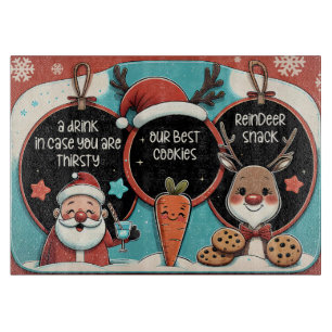 Planche À Découper Christmas Père Noël Treat Board pour le lait et le