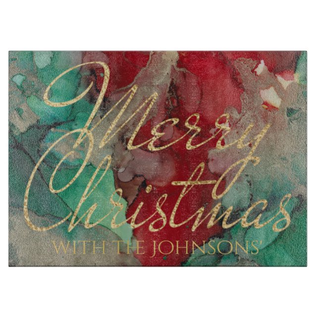 Planche À Découper Christmas Reds Greens Golds (Devant)