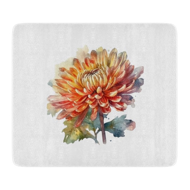 Planche À Découper Chrysanthème de la récolte d'or (Devant)