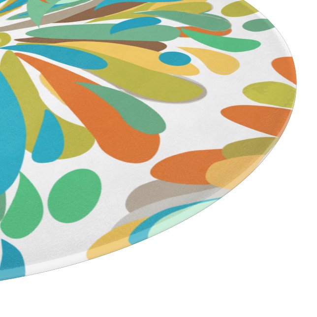 Planche À Découper Chrysanthemum Gras Coloré Floral (Coin)