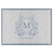 Cimbe de monogramme bleu vintage