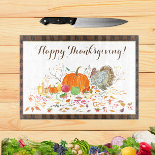 Planche À Découper Citrouille bon thanksgiving avec la Turquie