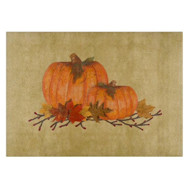 Planche À Découper Citrouille d'automne (Devant)